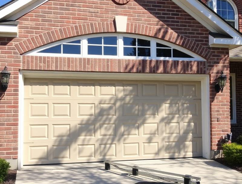 Insulated garage door with windows