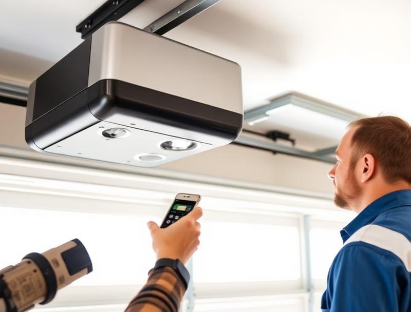 Smart garage door opener installation
